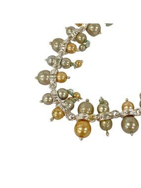 Versace Choker Silver Beige Necklace